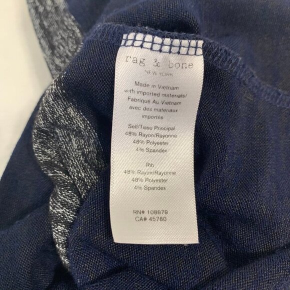 Rag & Bone blue gray color block lightweight crewneck long sleeve sweater - Picture 8 of 10